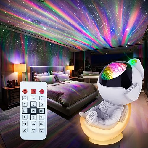 Rossetta Astronaut Projector, Space Projector Galaxy Projector for Bedroom, Star Projector Night Light with Timer and Remote, Kids Adults Room Decor Aesthetic, Gifts for Christmas, Birthdays