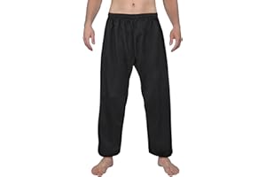 FitsT4 Sports Karate Pants 8oz Middleweight Elastic Waist Martial Arts Pants Perfect for Training or Competition, 000-5