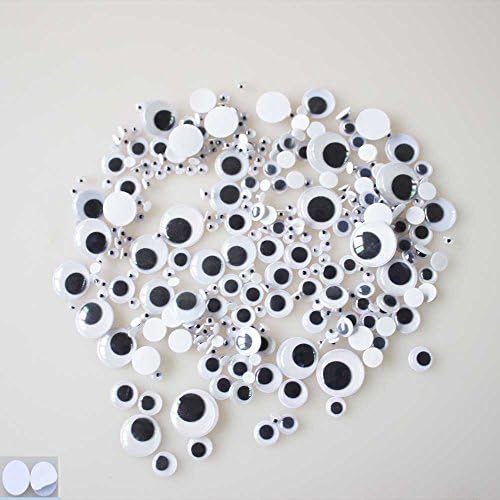 520pcs 5-20mm Wiggly Wobbly Googly Eyes Self-adhesive Scrapbooking Crafts Mixed