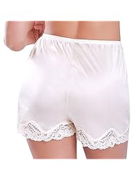 Americana Satin Bloomer Short Long Slip Lace Edge