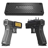 Jusinhel Magnet Gun Mount for Truck Car Rubber Coated Concealed Magnetic Gun Holster with Strong Separated Adhesive and Screws Magnetic Holder for Handgun Shotgun with 35 Lb Rating