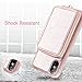 ZVE Wallet Case for Apple iPhone Xs and iPhone X, 5.8 inch, Leather Wallet Case with Card Holder Slot Zipper Wallet Pocket Purse Handbag Protective Cover for Apple iPhone Xs 2018 - Rose Gold