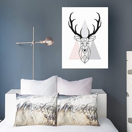 Wall Hangings Art For The Home Stag Print On Wood Wall Art Home Furniture Diy Home Furniture Diy Hanging Decorations