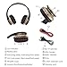 Fetta Wired On Ear Headphones with 3.5mm Audio Cable Wireless Stereo Bluetooth Headphones with Mic Protable Headsets Earphones for Smartphones,PC,Laptop,MP3 Player and More (Golden)