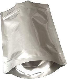 Pleasant Grove Farm 7 Mil Zip Lock Mylar Bags Stand Up Gusseted Pouch in Multiple Sizes (50, 1 PINT 6 x 8)