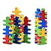 Agirlgle Wood Building Blocks Stacking Game Toys for Kids Children Toddlers Preschool Boys and Girls Learning Educational Toys 3D Wooden Assembled Toys Tile Balance Block Game 4 Color,16 Pieces