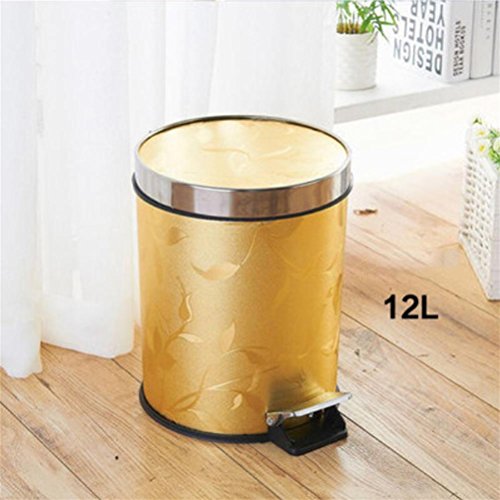 X&L Modern creative leather trash cans hotel / bathroom / kitchen / round trash cans 12l , 8