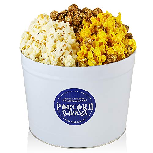 Popcorn Palooza Gourmet Popcorn Tin 2 Gallon Cheese, Chicago Style