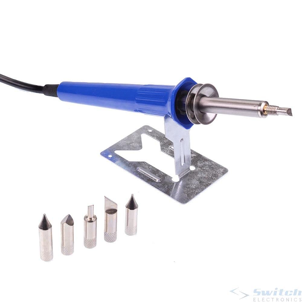 Pyrography Kit 30W Wood Burning Tool with 5 Interchangeable Tips Hobbyist Beginner Starter Basic