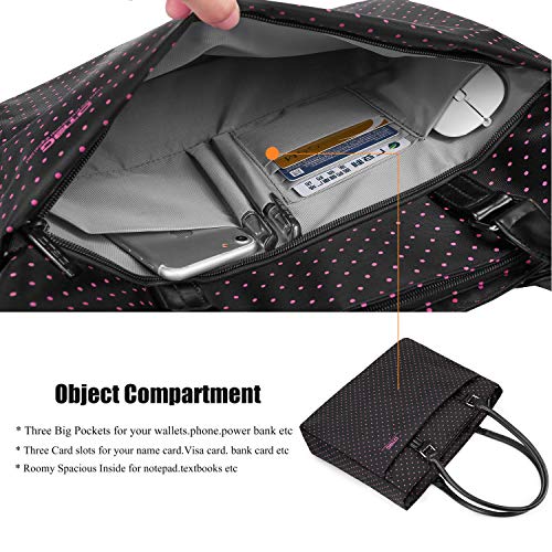 image for DTBG Laptop Tote Bag, 15.6 Inch Women Shoulder Bag Nylon Briefcase Cas