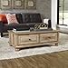 Crossmill Transitional Style 2 drawers with Metal Runners and Safety Stops Coffee Table, Weathered﻿