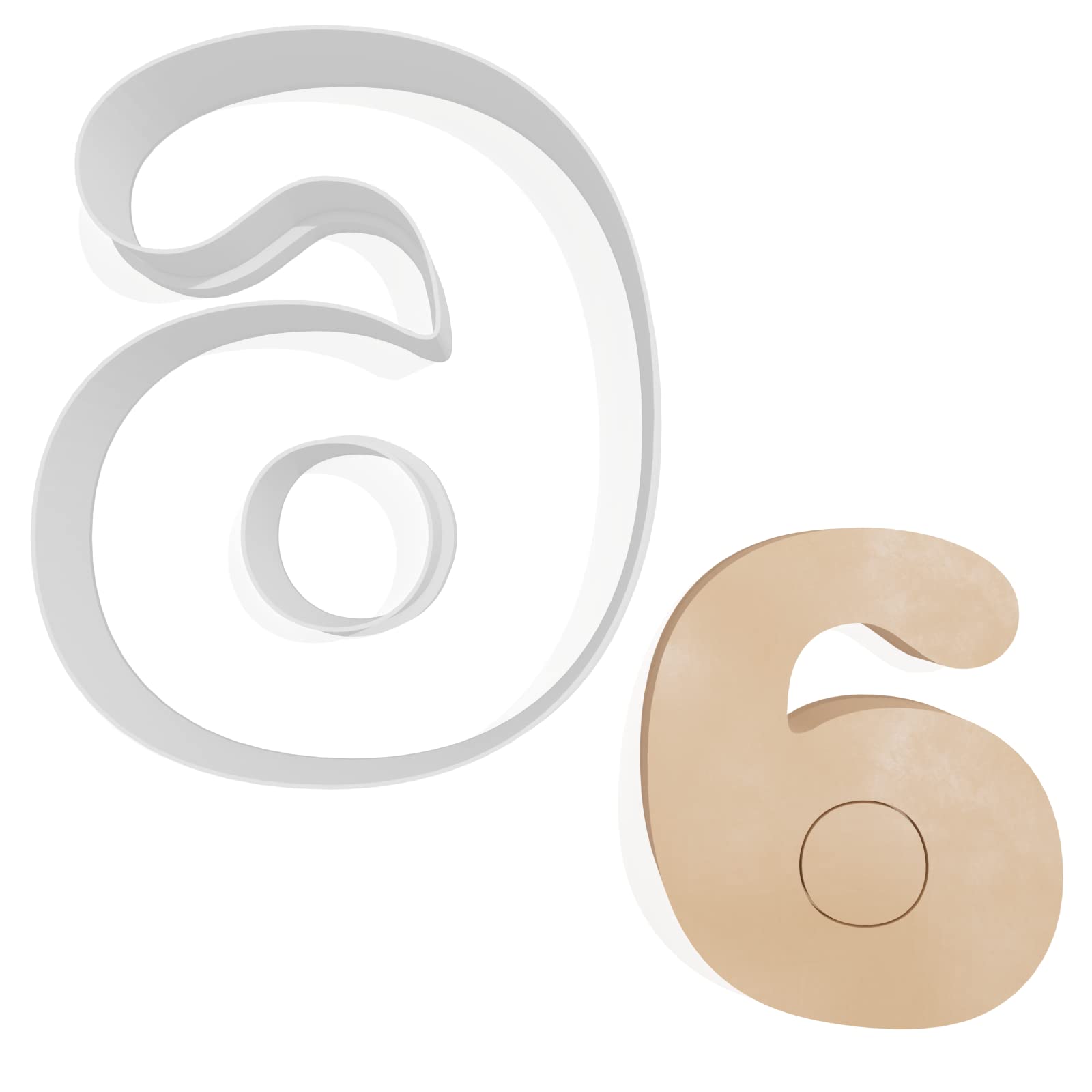 Number 6 Cookie Cutter - 3 Sizes