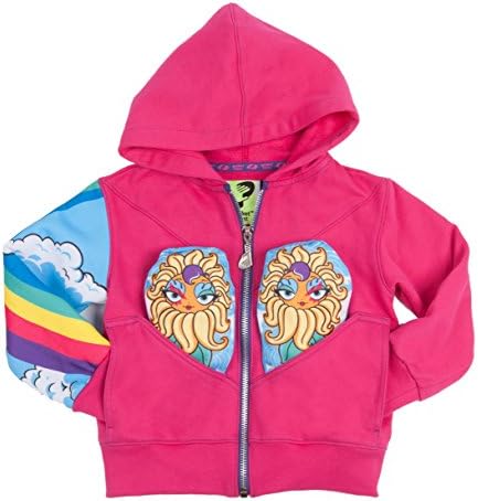 POCKET FRENZ GIRLS 2-7 HOT PINK PETAL TWINZ HOODIE