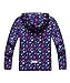 M2C Girls Boys Hooded Softshell Pattern Windproof Active Jackets with Composite Mesh
