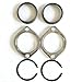 Chrome Exhaust Flange Kit With Tapered Gaskets Harley Evolution 1985 Up