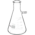 StonyLab Glass 250ml Heavy Wall Borosilicate Glass Filtering Flask, Bolt Neck with Tubulation, 250ml
