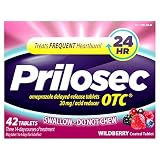 Prilosec OTC Wildberry Frequent Heartburn Medicine and Acid Reducer Tablets 42 Count - Omeprazole - Proton Pump Inhibitor  PPI