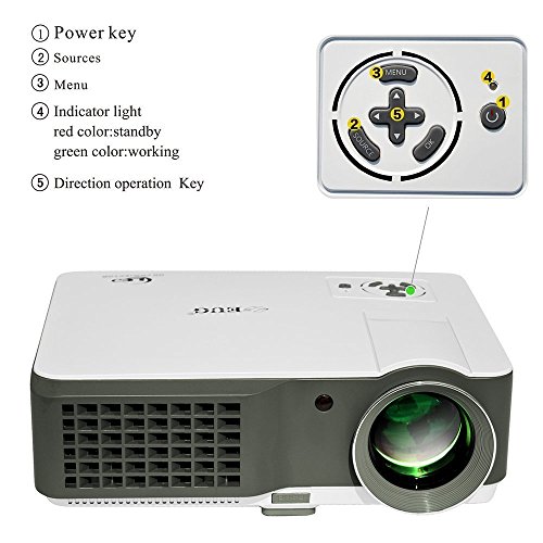 Portable Projector LCD LED HDMI USB Full HD 720P 1080P Ready Digital