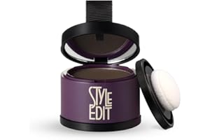 Style Edit Root Touch Up Powder | Mineral Infused Dark Brown Hair Color Concealer for Grays and Roots Coverage | 0.13 oz. Tub