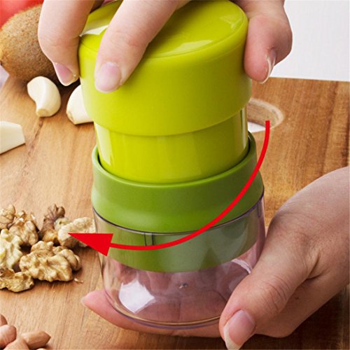 Highpot Garlic Chopper Cutter Pressing Slicer Peeler Dicer Shredders Kitchen Cooking Tools (Green)