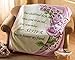 Collections Etc Special Sister Rose Fleece Throw Blanket Standard