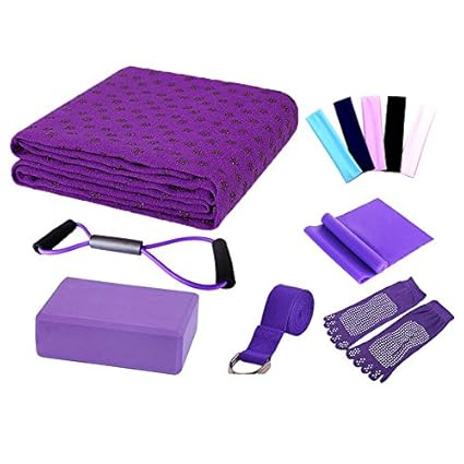 Amazon.com: Yoga Starter Kit -11 Piece Include Yoga Towel ...