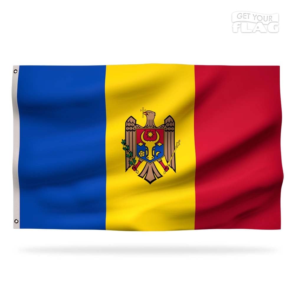 Premium Moldova Flag 150x90cm - Very Resistant and Excellent Quality Moldovan Flag with 2 metal eyelets - Be proud of your colors ! — image 1