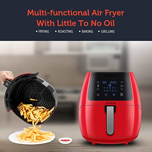 Ultrean 5.8 Quart Air Fryer, Electric Hot Air Fryers Oilless Cooker