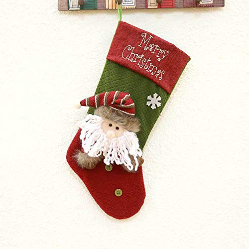 image for nanzhushangmao Burlap Banners Merry Christmas Stockings Fireplace Deco