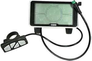 Juinrinet 5S Protocol 24V 36V 48V LCD C600 Big 4 Inch Big Screen Electric Bicycle Display with Waterproof Connector