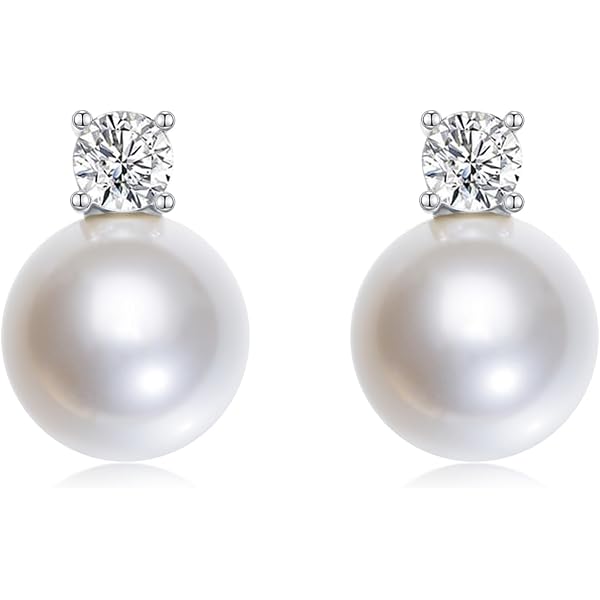 Boucles D'oreilles Pendantes Argent Avec Perles Lumineuses - Fait Main, Fermoir Dormeuse
