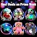 WEWILL Creative Light Up LED Inductive Teddy Bear Stuffed Animals Plush Toy Colorful Glowing Teddy Bear Nice Gift for Mother's Day, 20- Inch(Pink)