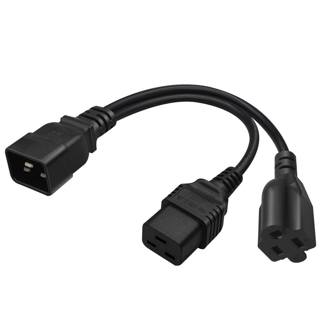 Strhowill 0.32M C20 to 5-15R+C19 Y-Shaped Power
