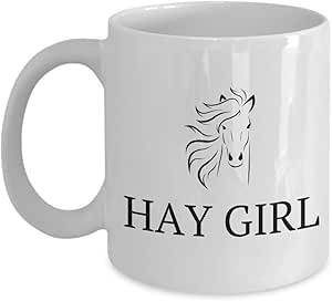 Lplpol Taza blanca divertida para amantes de los caballos, regalo