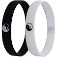 Yin Yang Taiji Couple Leather Bracelets - Adjustable Brown Beaded Bangle Set For Men Women