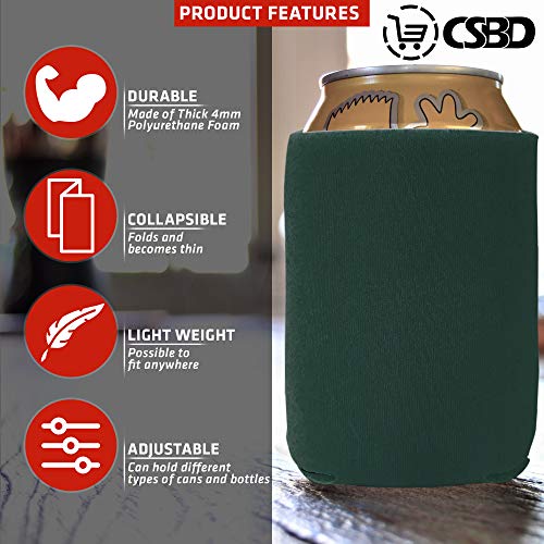 image for CSBD Blank Beer Can Coolers Premium Quality Soft Drink Coolies Collaps