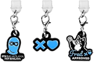 ConQuest Journals Lights Out Charger Port Charms 3-Pack, 3 USB-C & 3 Lightning-Compatible Dust Plugs, Phones, Tablets & E-Rea