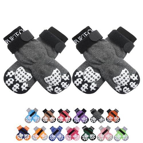 PUPTECK Anti-Slip Dog Socks with Double Sides Grips