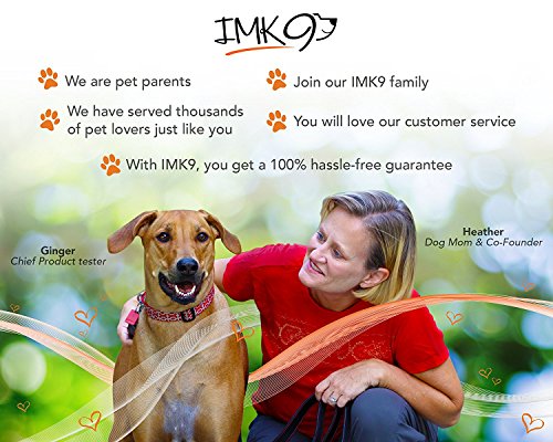 Leather Dog Leash – 6 ft Big Dog Training Leash - Double Handle Best for Pulling Medium and Large Pets – 6 Foot Long Heavy Duty Leather Lead - IMK9 Brown
