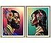 Yomiie 5D Diamond Art Painting African American Full Drill by Number Kits, African Woman Man DIY Paint with Diamonds Art Rhinestone Embroidery Craft for Home Room Decoration (12x16 inch, 2 Pack)