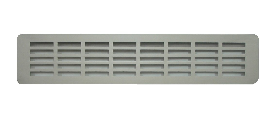 DEMLOU - Aluminium Air Vent Grille – Kitchen Worktop Plinth Heat Vent – Slim Skirting Vent Cover for Cabinet Drawer or Cupboard – Multiple Sizes and Colours - 33 x 7 cm.