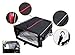 Auto Litter Bag , Car Trash Bag & Organizer By Konsait - Car Garbage Bag - Keep Your Car tidy and Clean - Stylish and Durable Black Cloth Exterior - Wipe Clean leakprof Interior