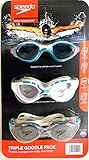Speedo 3X Goggle Pack Adults 15+
