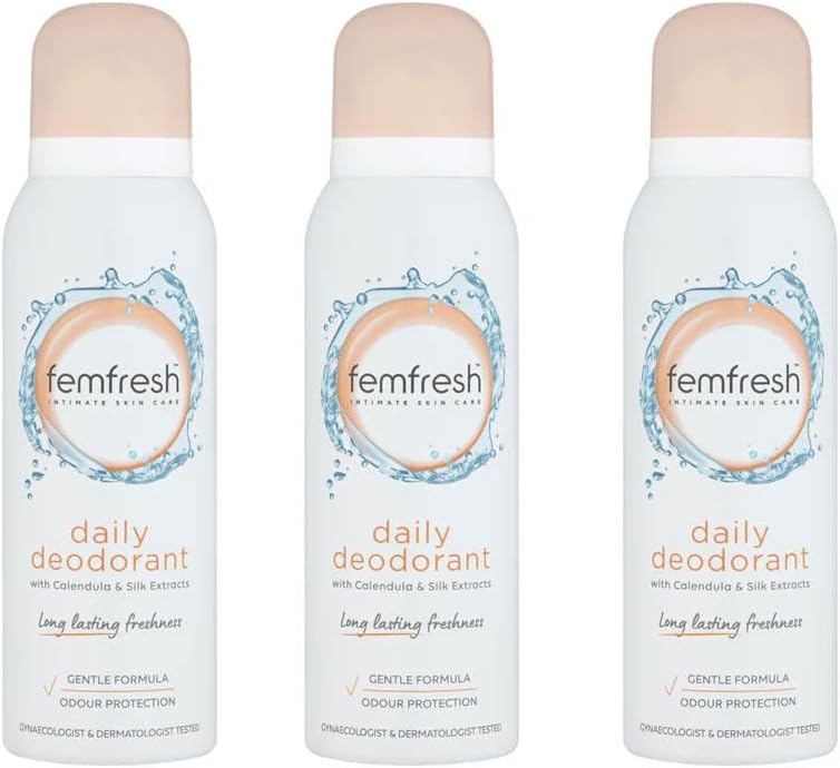 Femfresh 125ml Feminine Freshness Deodorant Spray Pack of 3