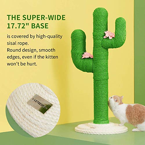 VETRESKA Cat Scratching Post Cat Scratchers for Indoor Cats Cactus Cat