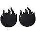 Jovivi 9 Pairs Nipple Covers Satins Pasties Disposable Self-adhesive Pasties Stickers Breast Petals, Different Style Set (Black Color 9 Pairs Set)