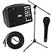LyxPro Small PA Monitor Speaker Kit with Built-In Mixer, Microphone, Stand and 15' XLR Cable for Solo Performance and Professional Karaoke