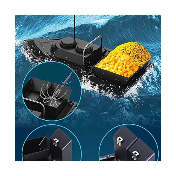 Wangkangyi Fischfinder Futterboot, 500M 2,4 GHz Angeln RC Boot Ferngesteuertes Fischerboot für Pools und Seen… – Bild 5