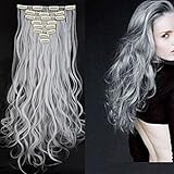 S-noilite 17-26 inches(43-66cm) 8pcs Long Full Head Clip in Hair Extensions Sexy Lady Fashion Choice 13 Colors (24