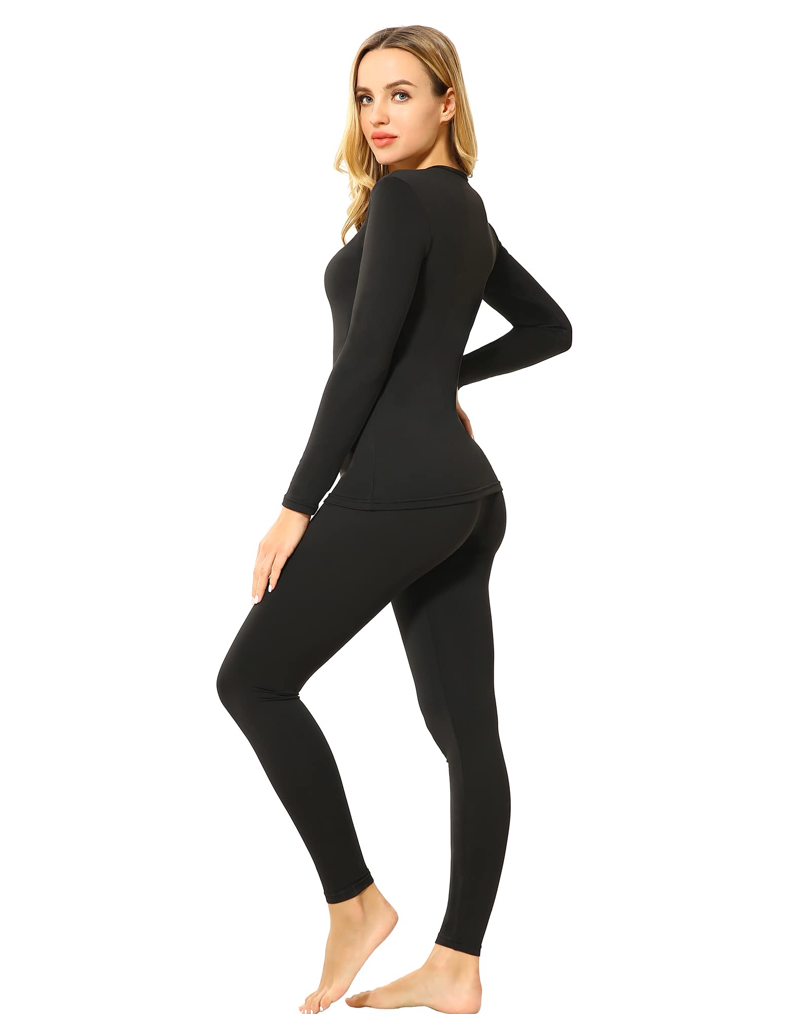 ViCherub Thermal Underwear for Women Fleece Lined Long Johns Base Layer Thermals Top and Bottom Set Cold Weather